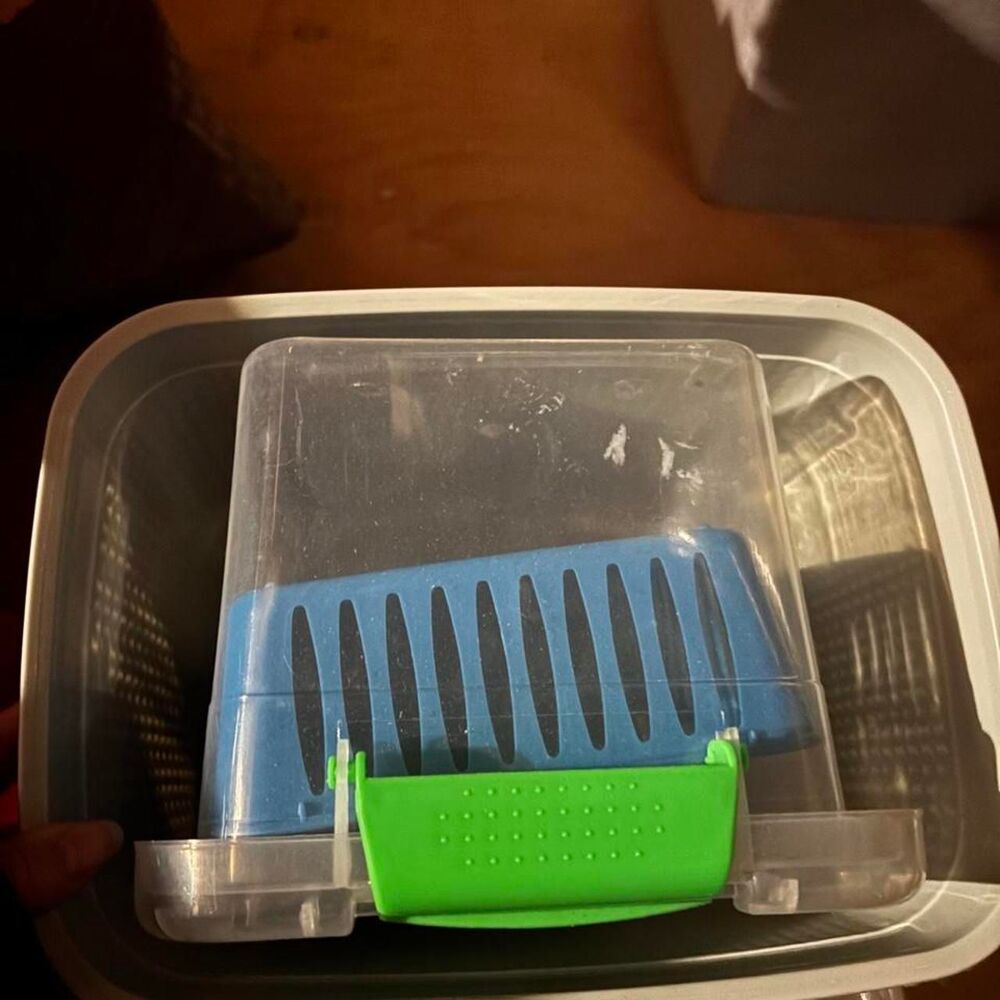 Blue and Green Storage-and-organisation